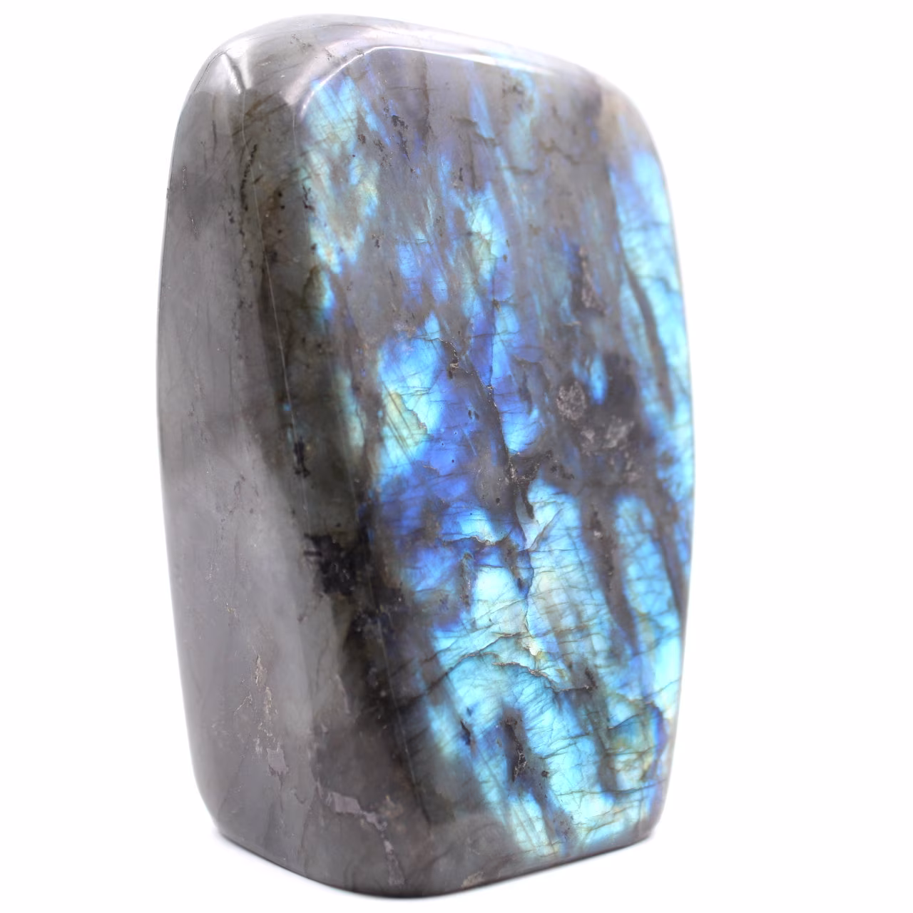Bloque de piedra labradorita para decoración y colección.