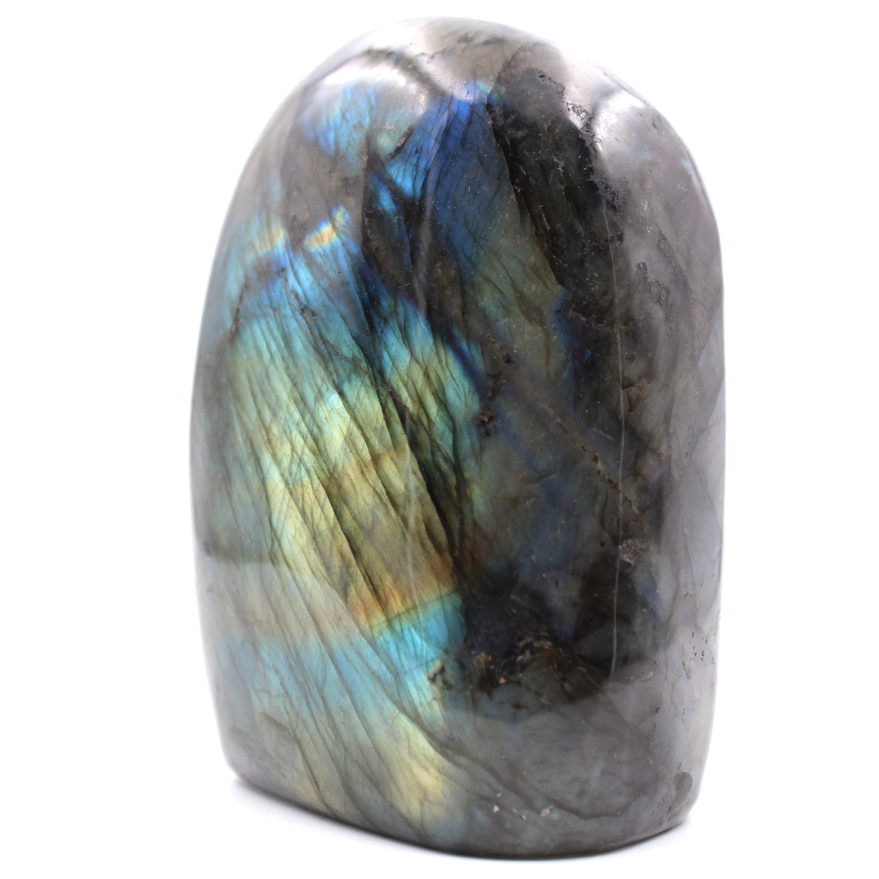 Bloque de piedra labradorita para decoración y colección.