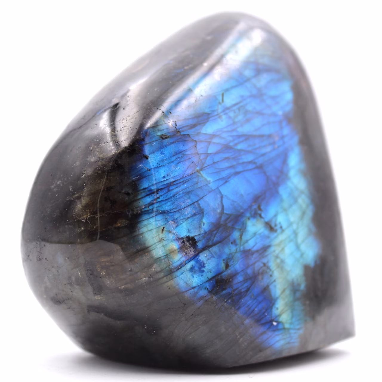 Bloque de piedra labradorita para decoración y colección.