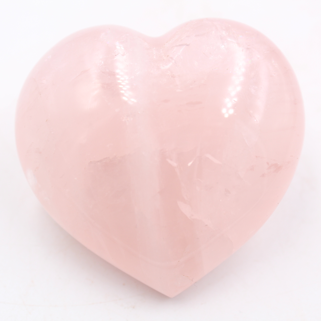 Corazón de cuarzo rosa