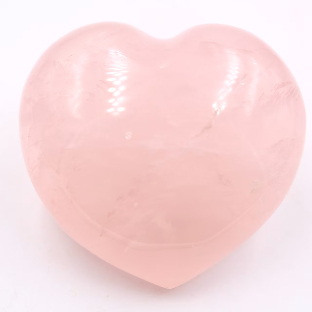 Corazón de cuarzo rosa