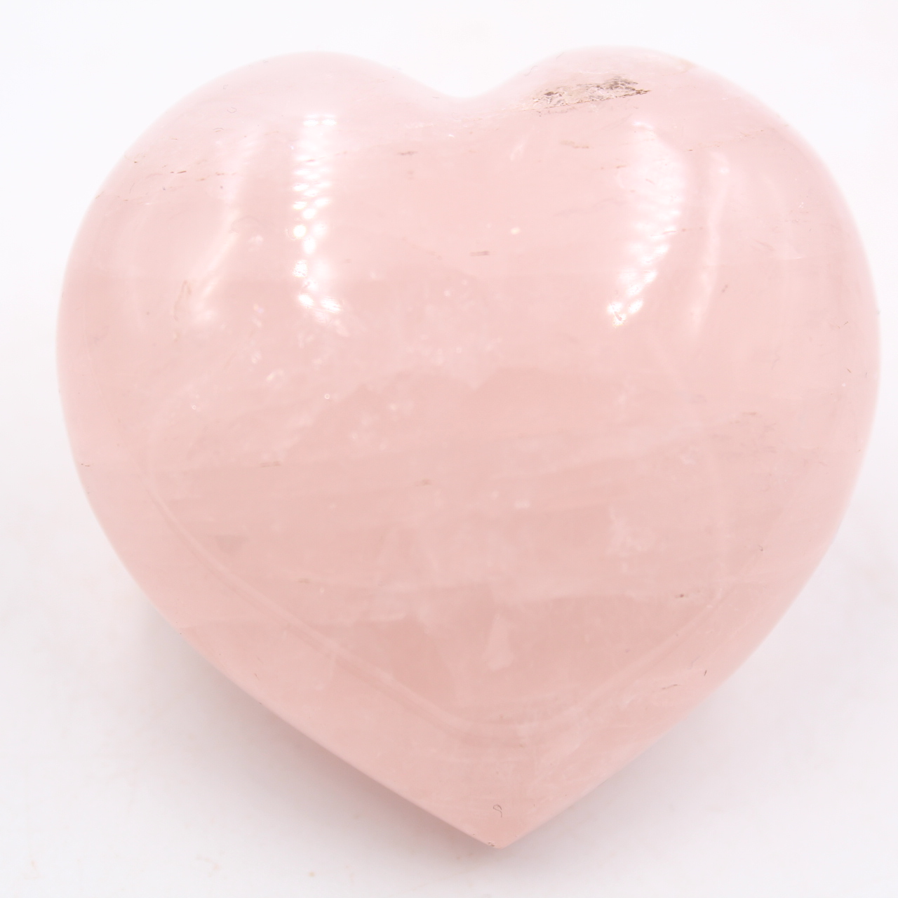 Corazón de cuarzo rosa