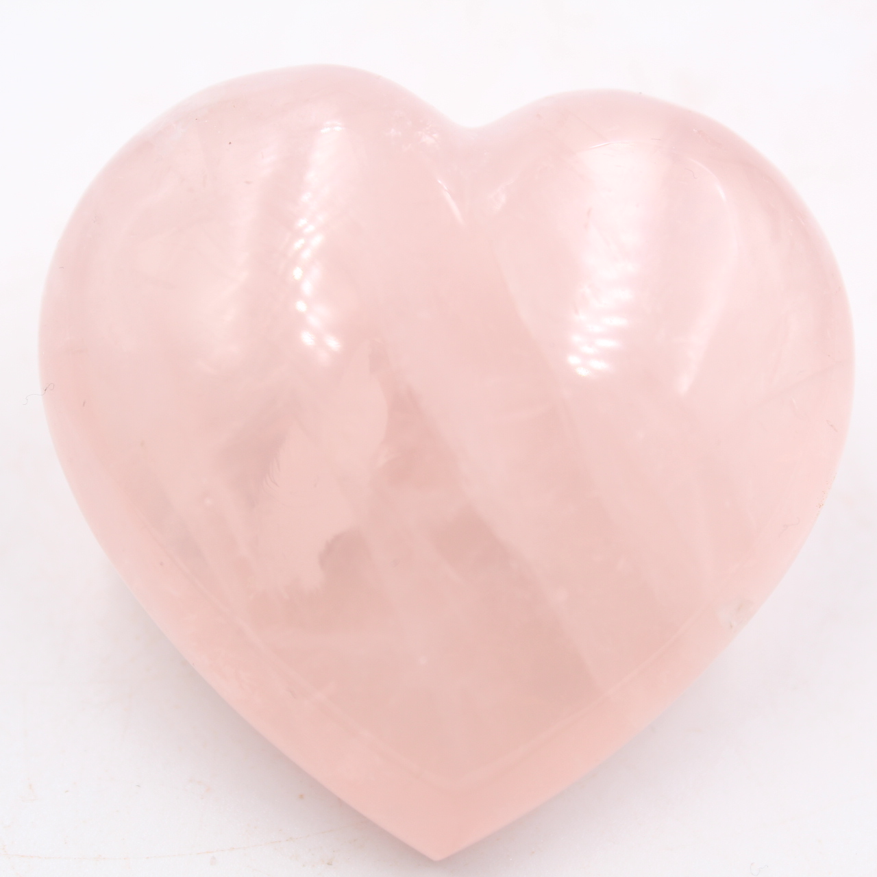 Corazón de cuarzo rosa
