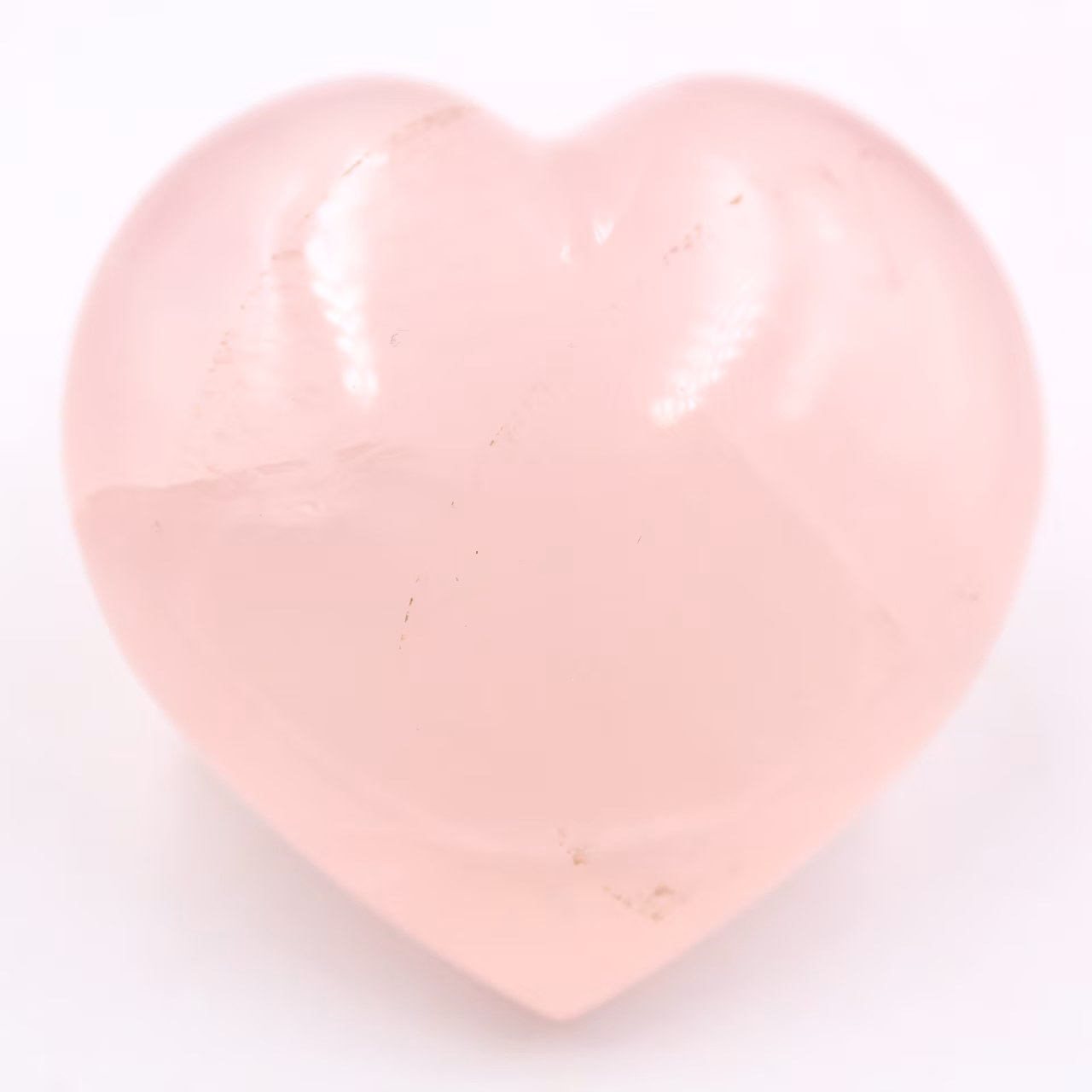 Corazón de cuarzo rosa