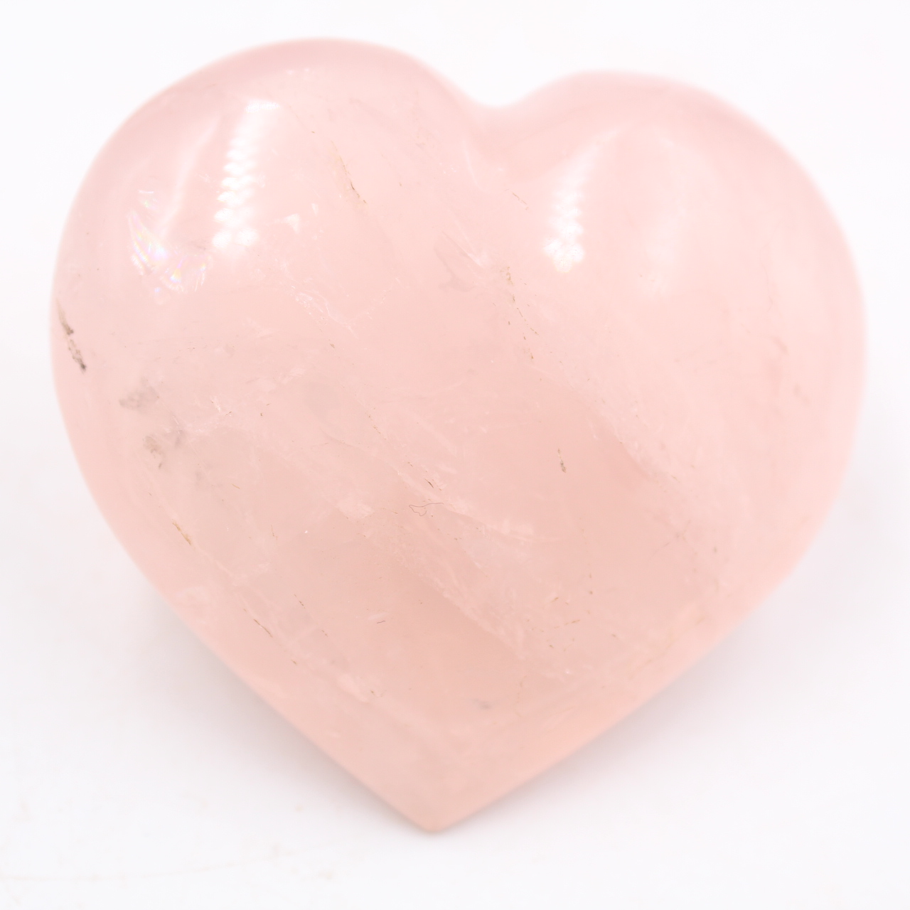 Corazón de cuarzo rosa