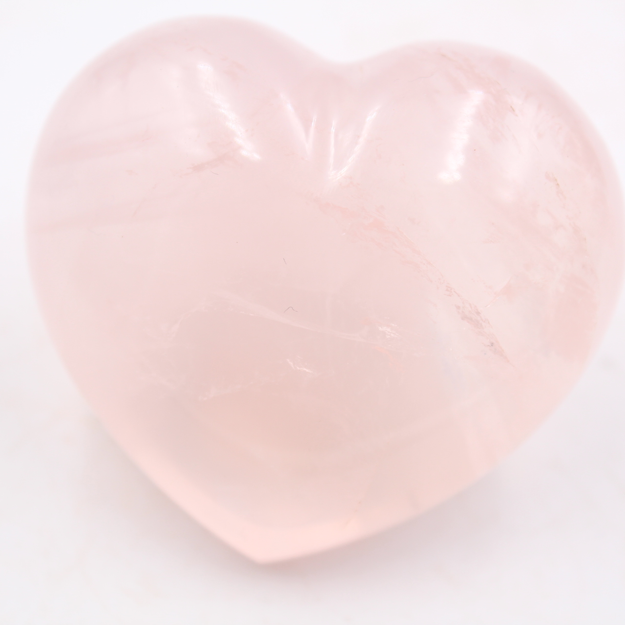 Corazón de cuarzo rosa