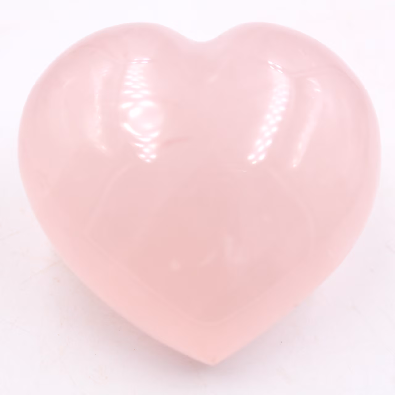 Corazón de cuarzo rosa