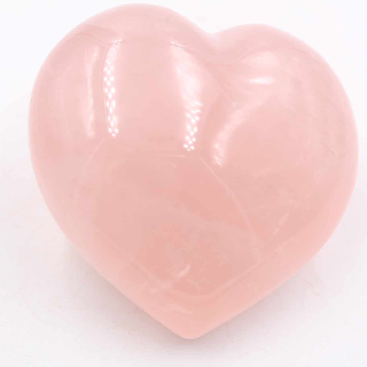 Corazón de cuarzo rosa