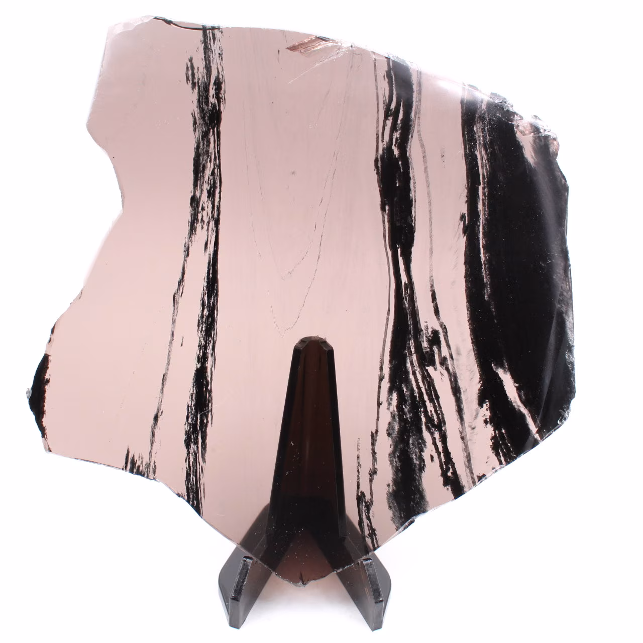 Rebanada de obsidiana ahumada