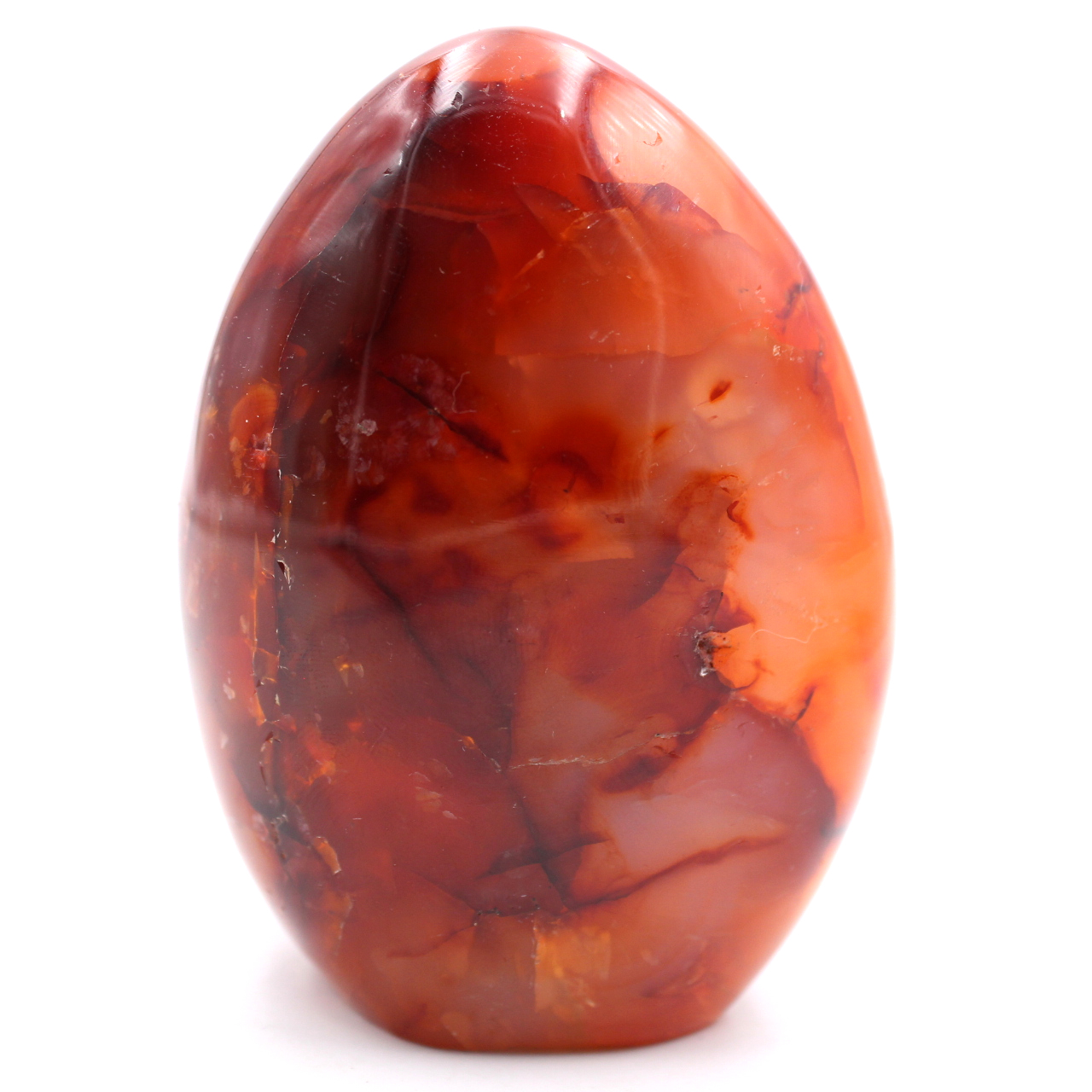 Piedra de cornalina de forma libre totalmente pulida