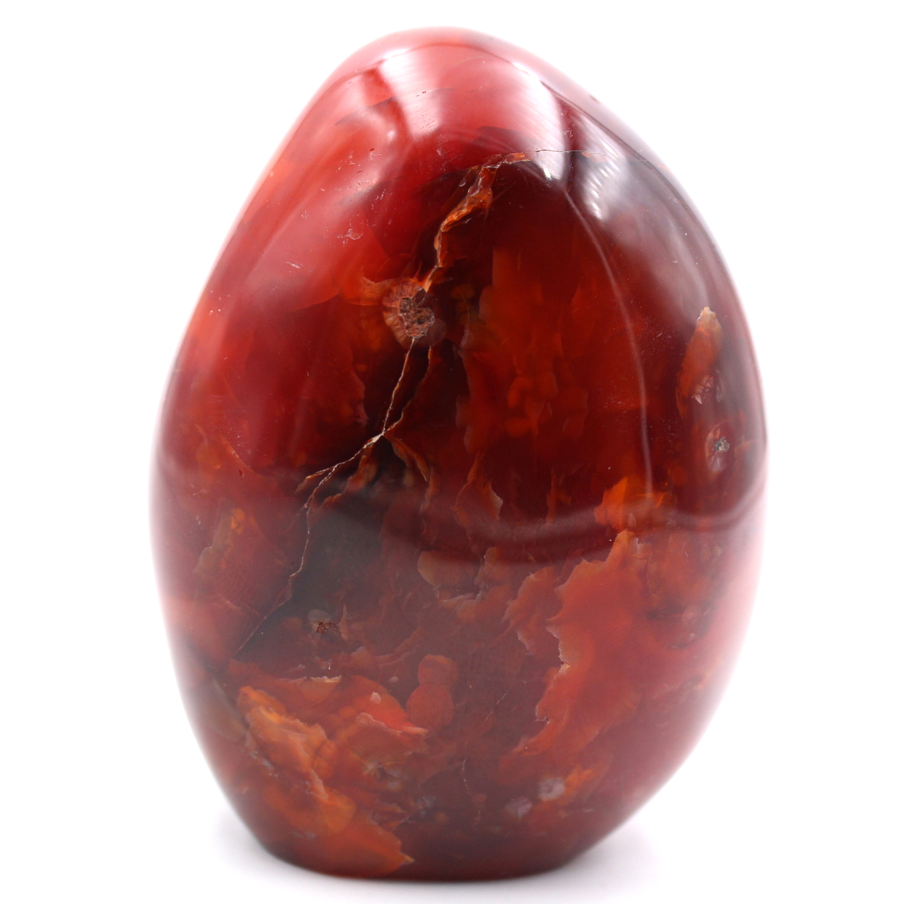 Piedra de cornalina de forma libre totalmente pulida