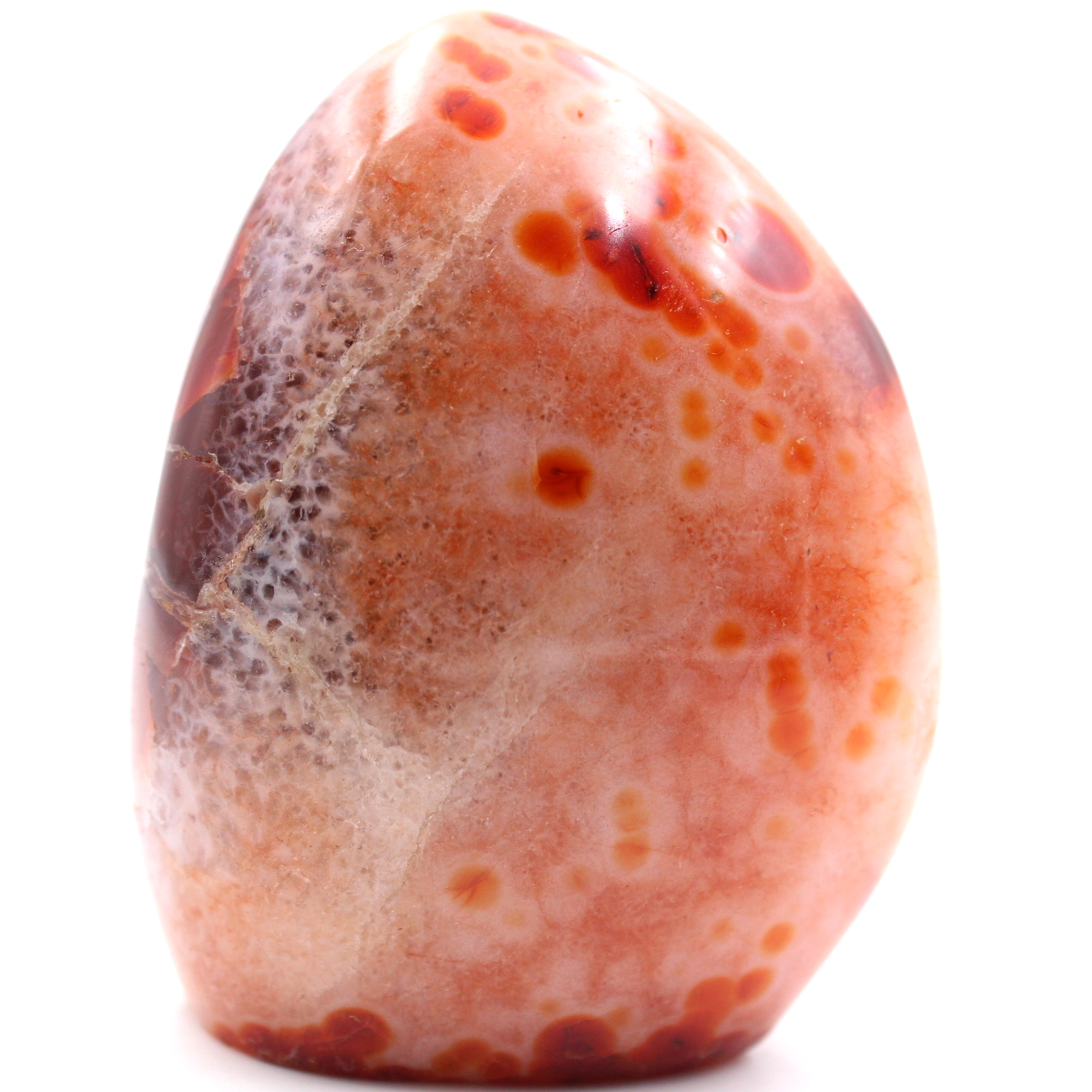 Piedra de cornalina de forma libre totalmente pulida