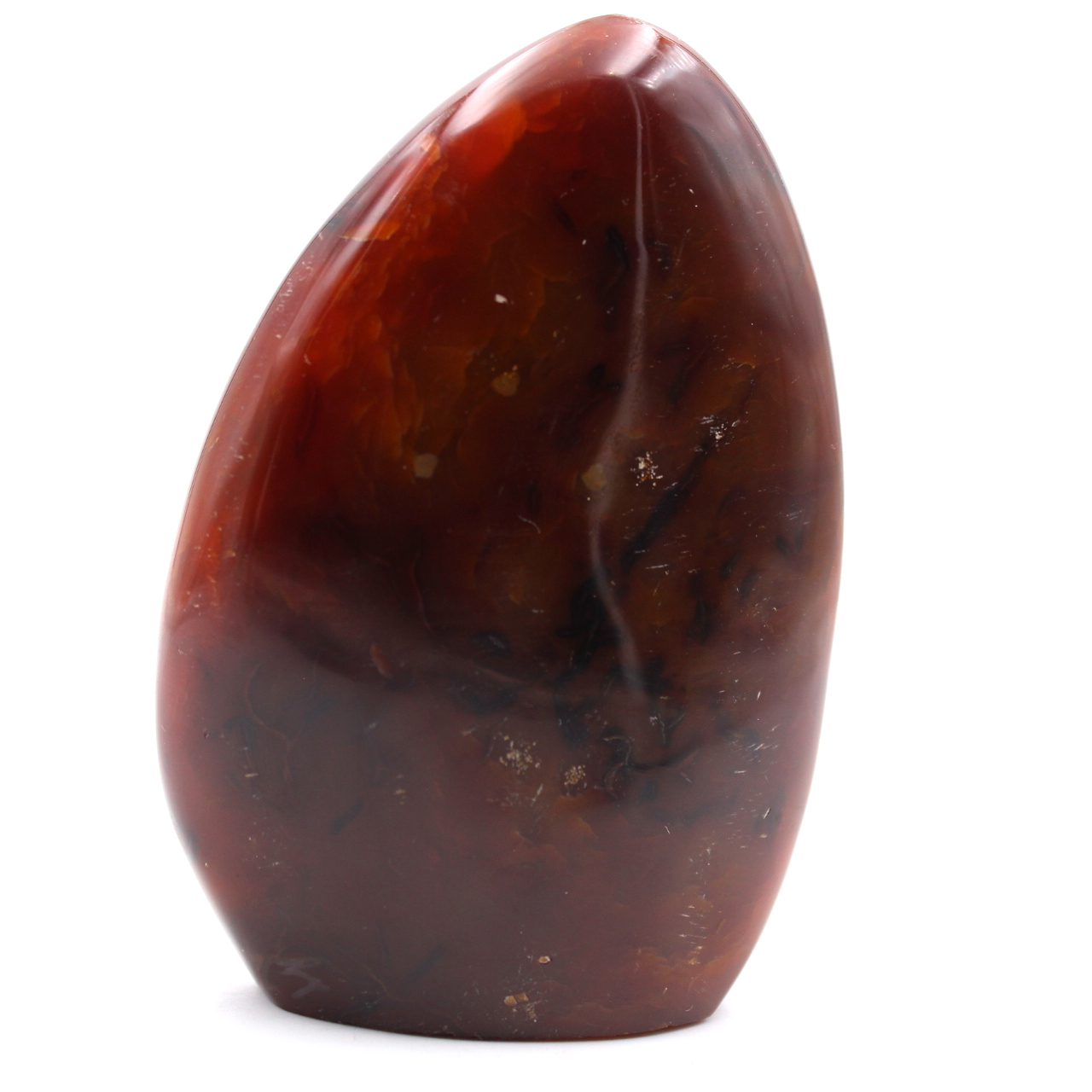 Piedra de cornalina de forma libre totalmente pulida