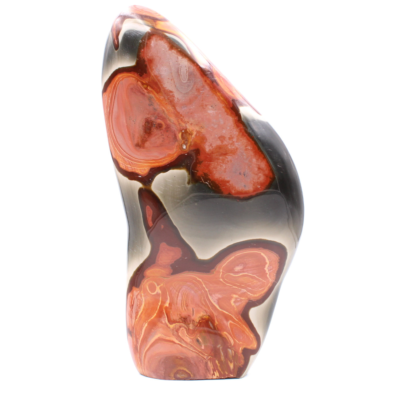Bloque decorativo en jaspe estampado, rosa marrón naranja