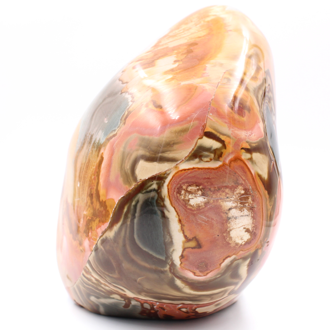 Jaspe estampado, gran piedra ornamental pulida de 4 kilogramos