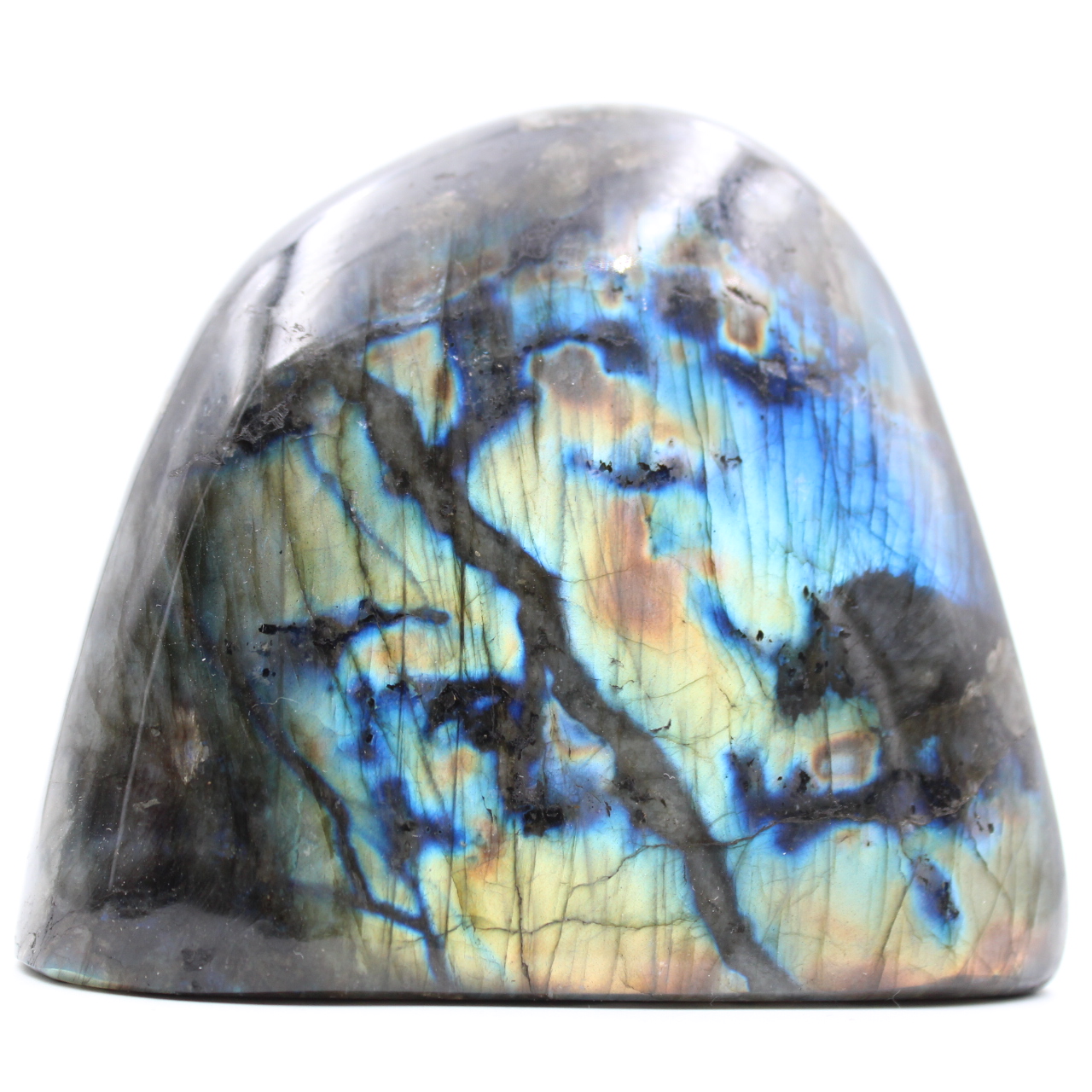 Labradorita multicolor totalmente pulida para decoración