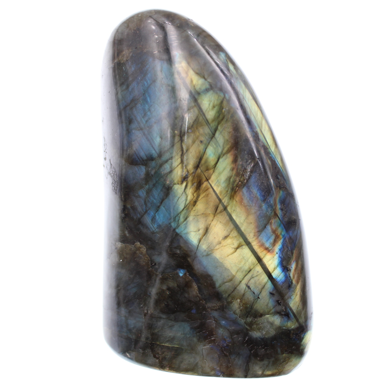 Piedra de labradorita, forma libre pulida