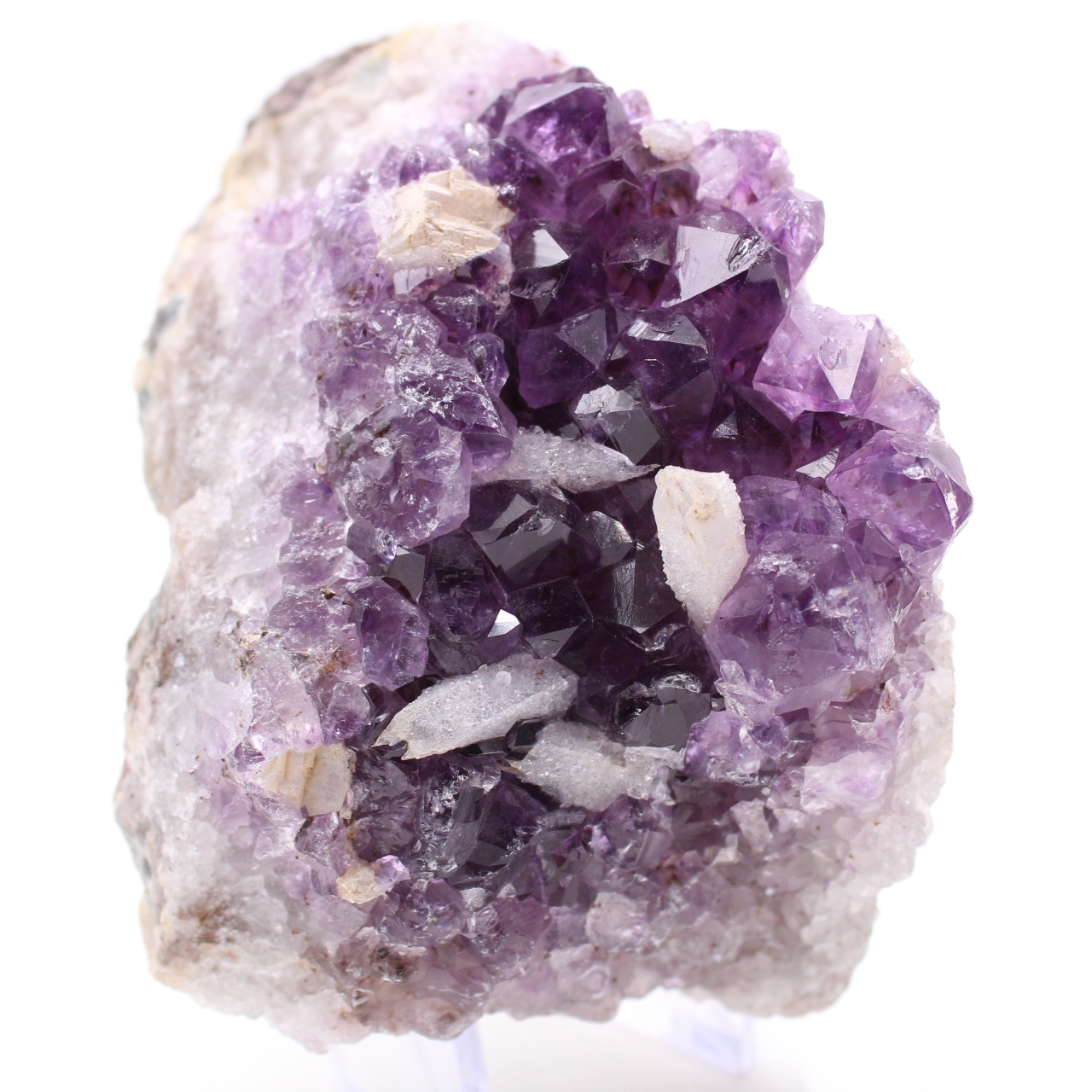 Cristales de amatista y calcita