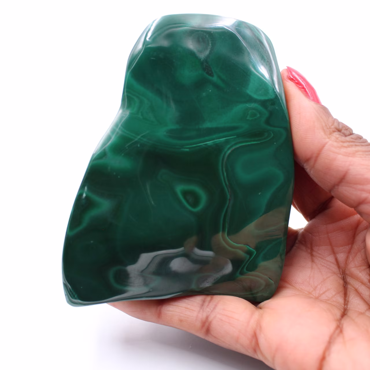 Piedra de malaquita pulida