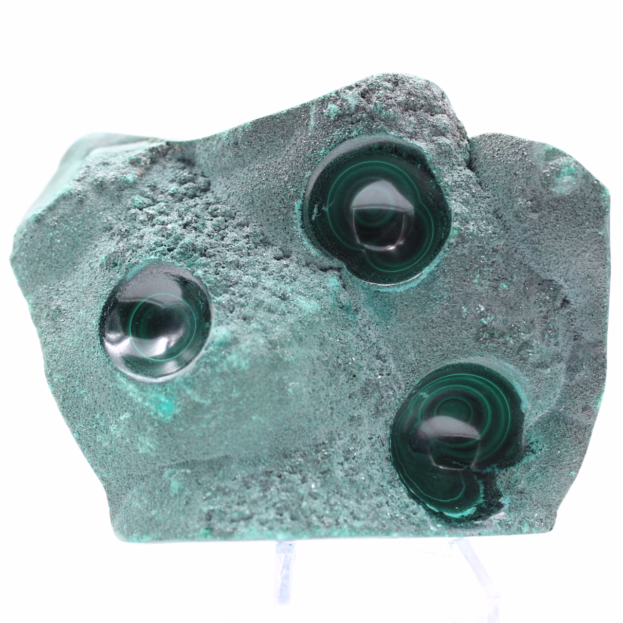 Bloque de malaquita semipulido