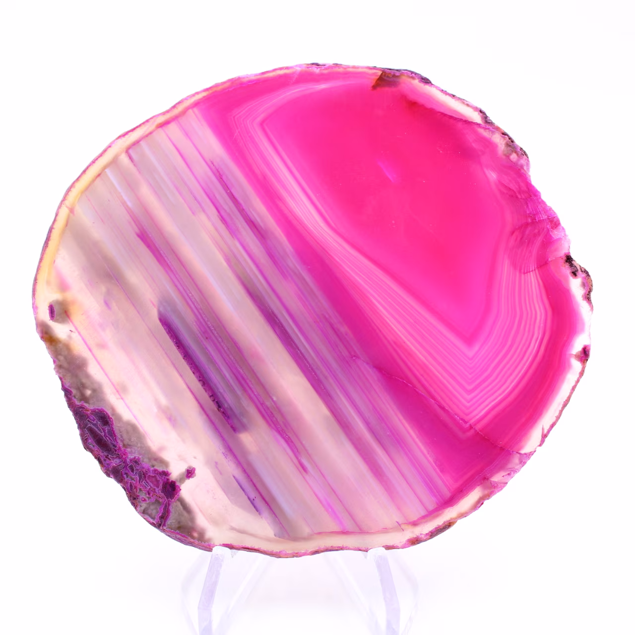 Rebanada de ágata rosa
