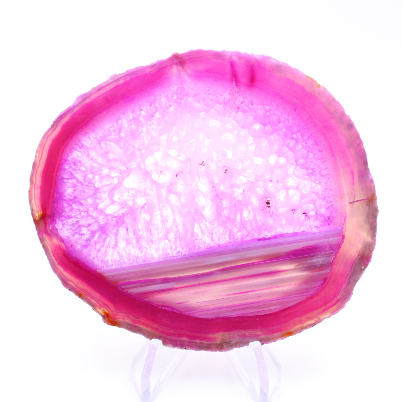 Rebanada de ágata rosa