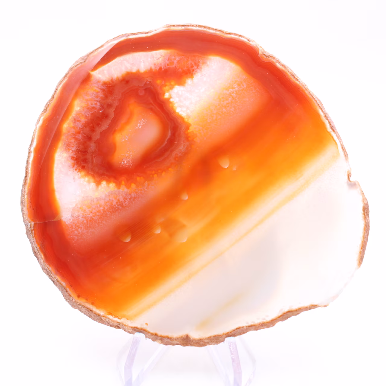 Rebanada de ágata naranja