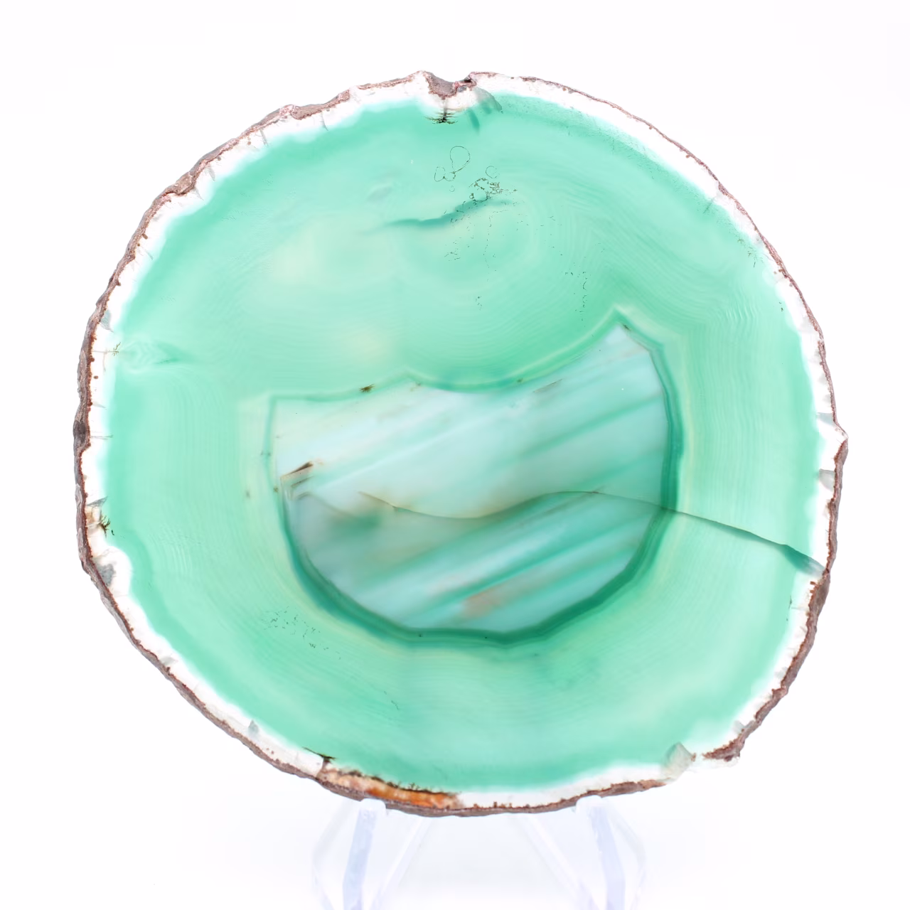 Rebanada de ágata verde