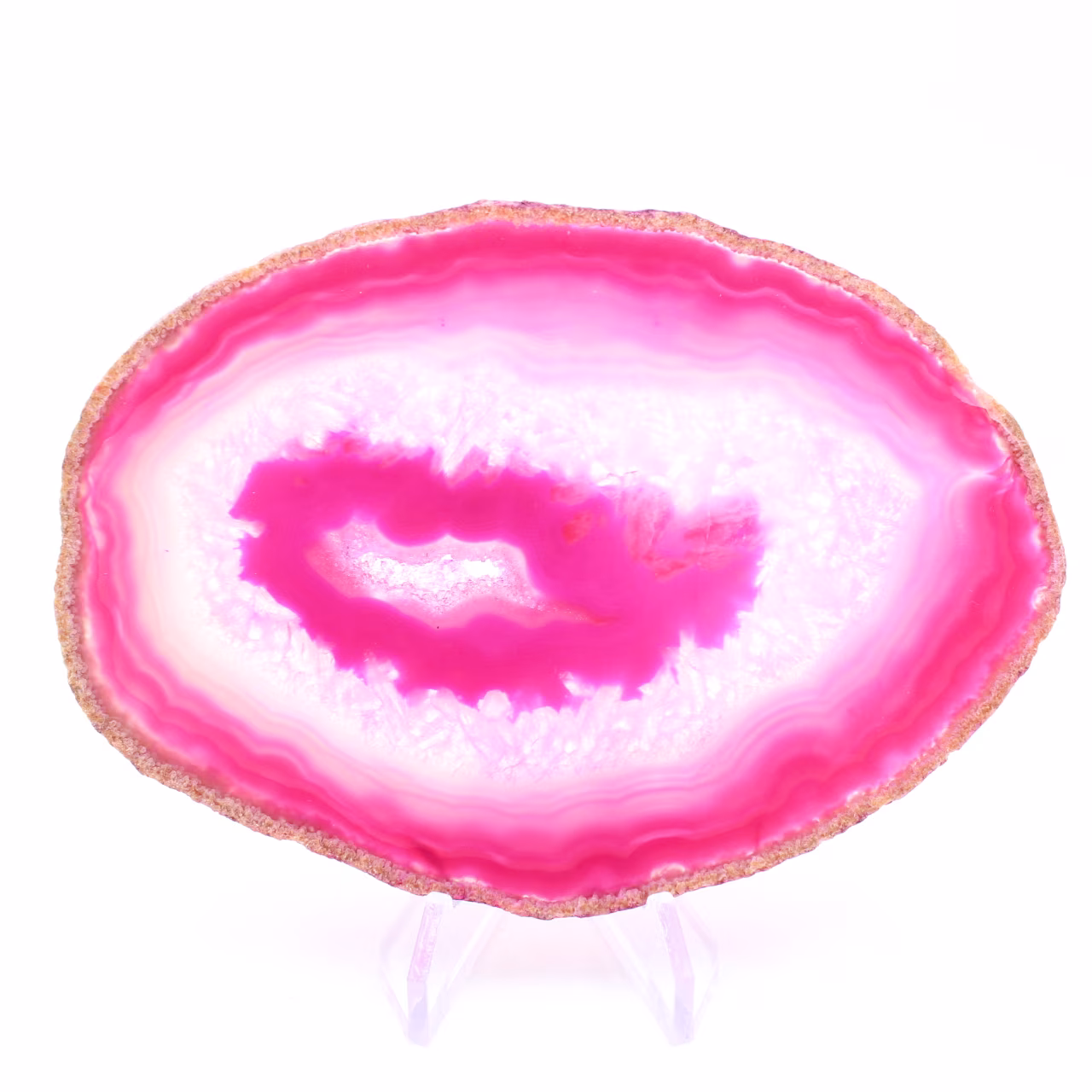Rebanada de ágata rosa