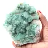 Cristales cúbicos de fluorita verde sobre fluorita masiva - 0