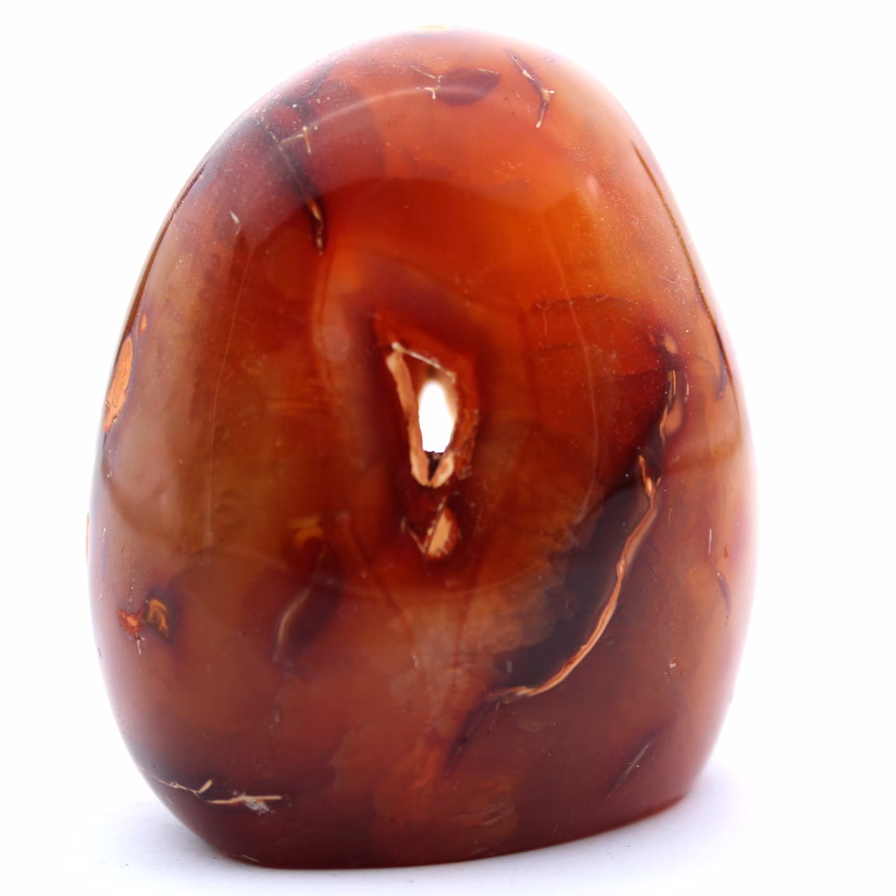 Piedra de cornalina pulida
