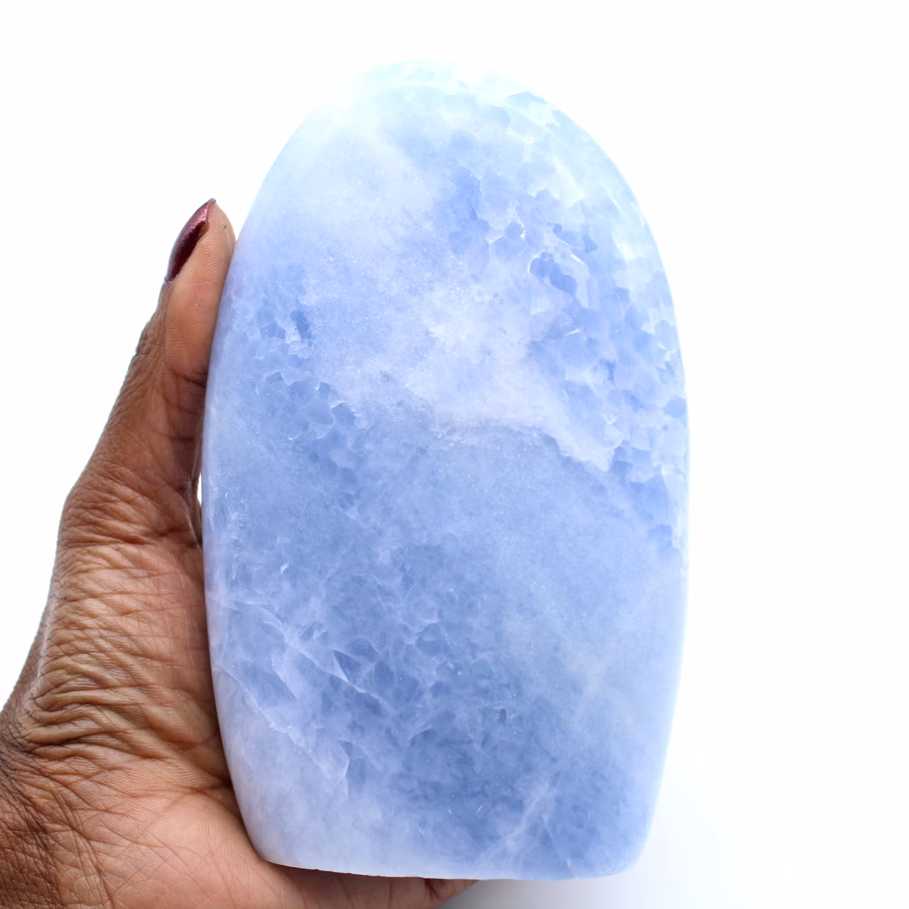Calcita azul pulida de Madagascar