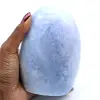 Calcita azul pulida de Madagascar - 0