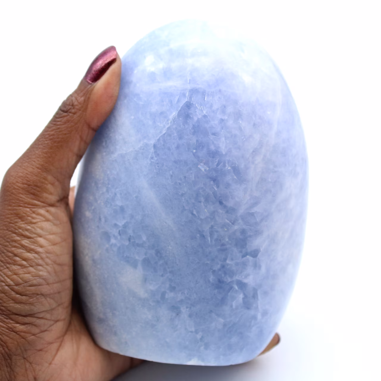 Calcita azul pulida de Madagascar