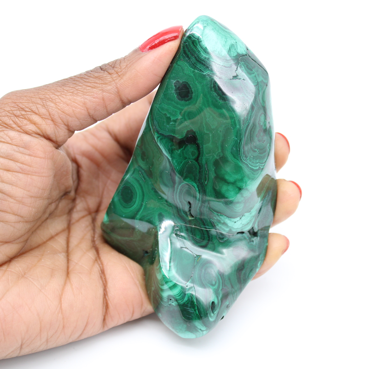 Piedra pulida malaquita