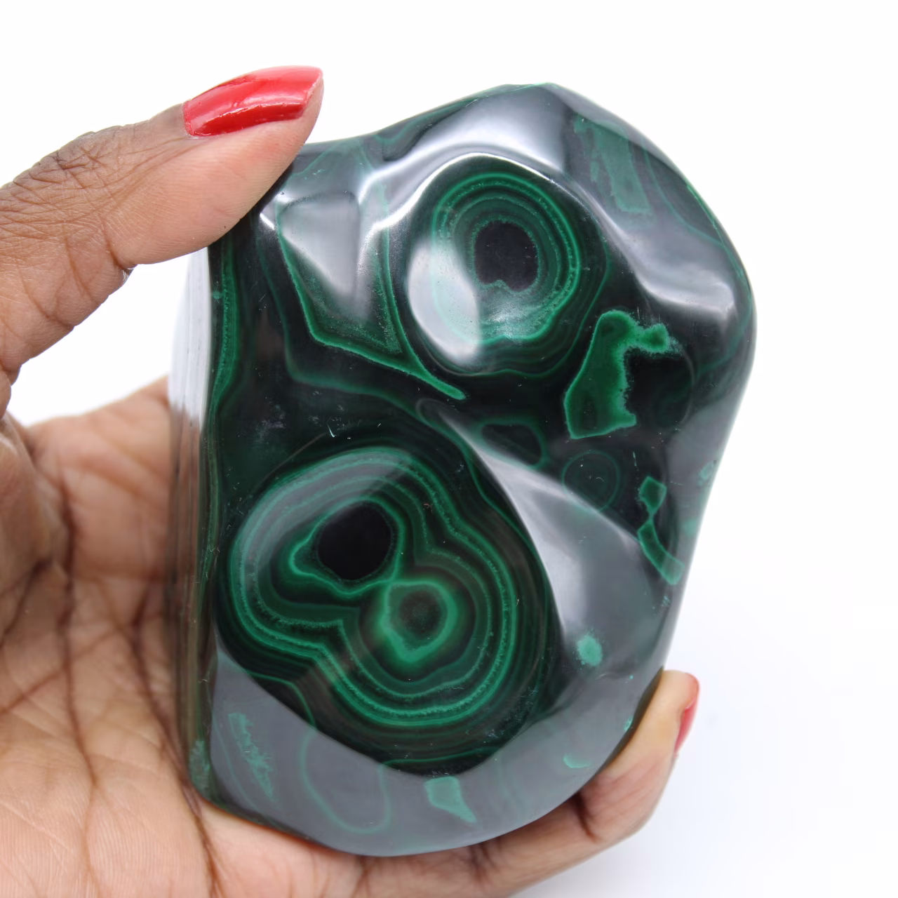 Piedra pulida malaquita