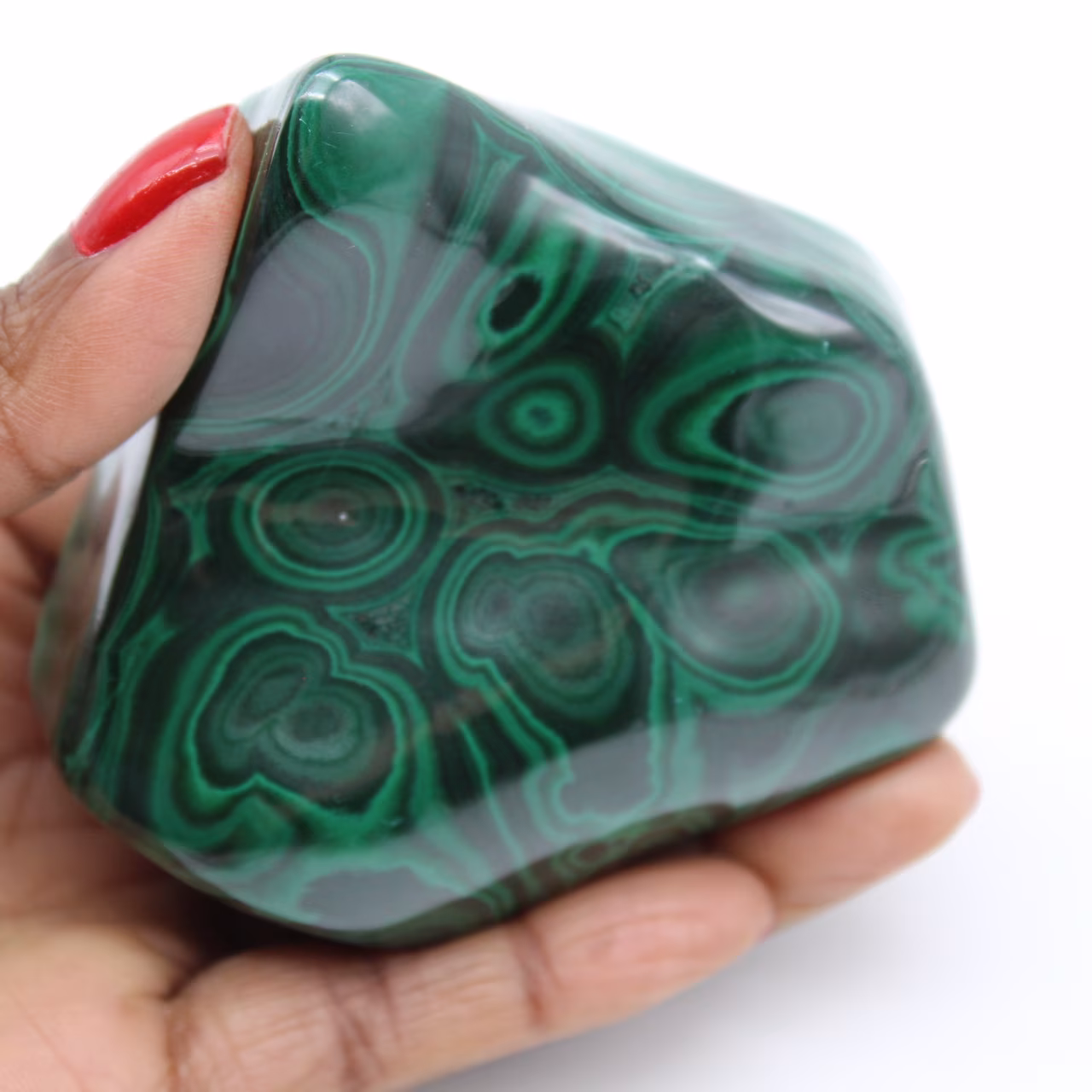 Piedra pulida malaquita