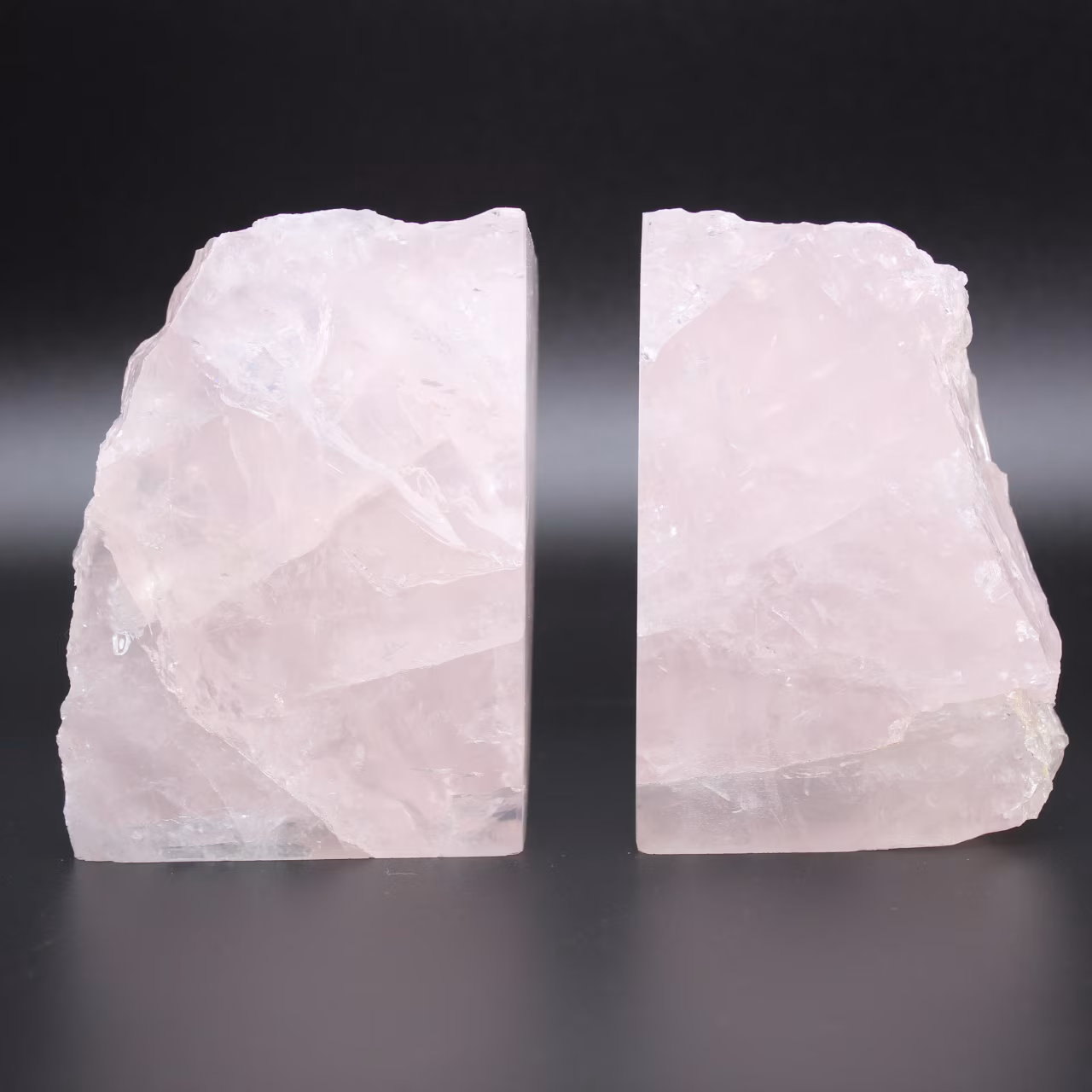 Sujetalibros de cuarzo rosa 2 piezas