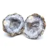 Geoda de ágata de coco entera - 0