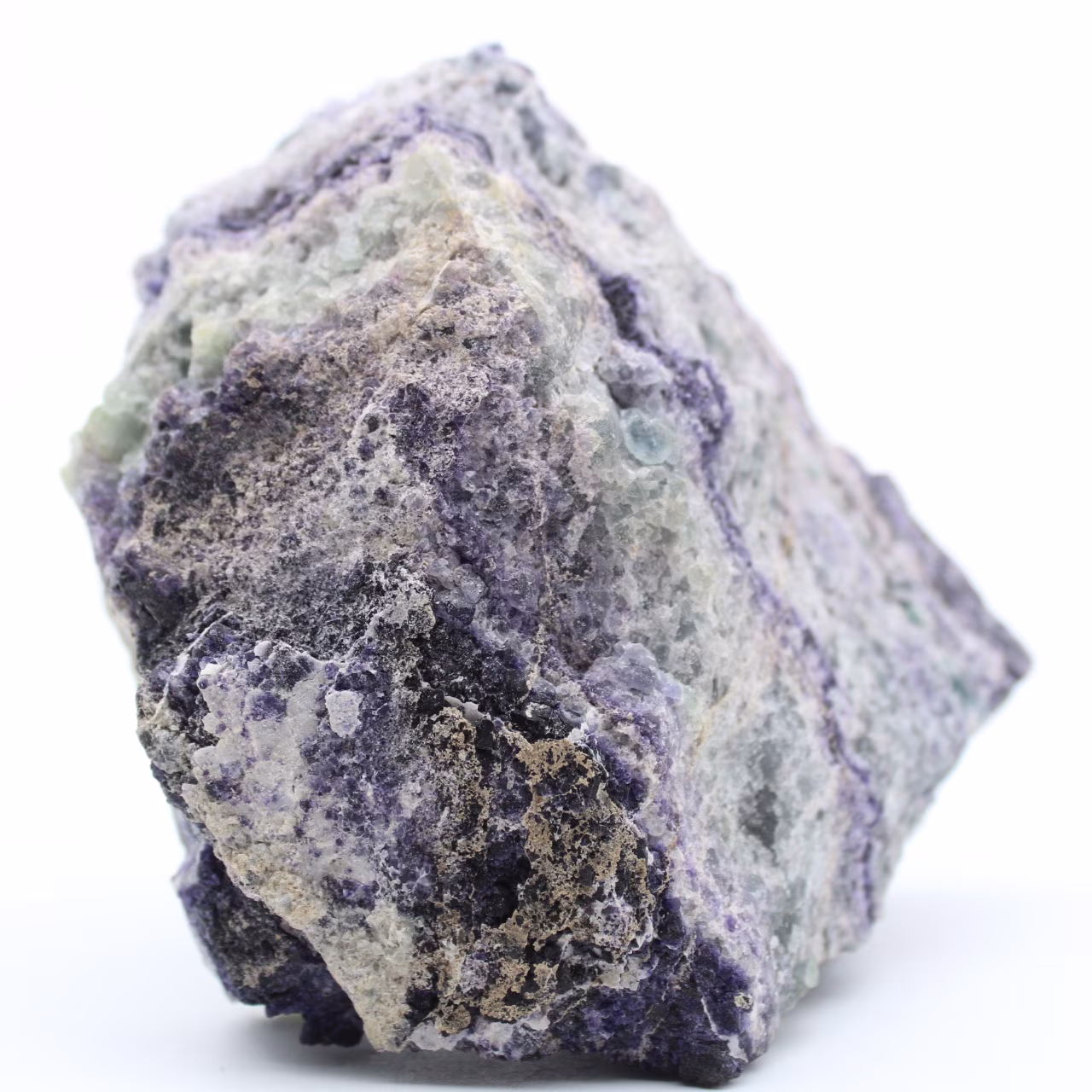 Fluorita verde violeta masiva