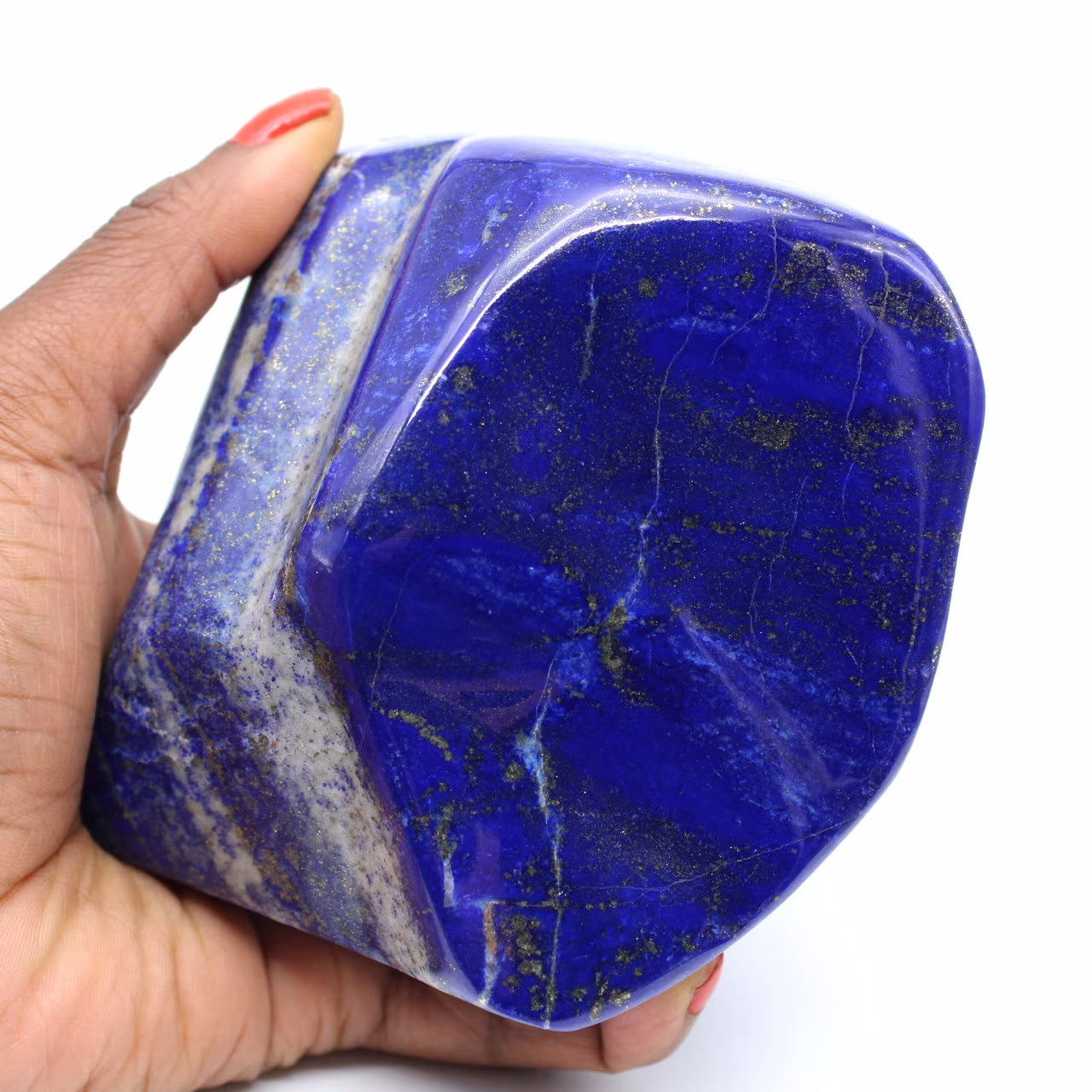 Gran piedra lapislázuli pulida ornamental