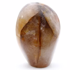 Piedra de cuarzo amarillo de forma libre