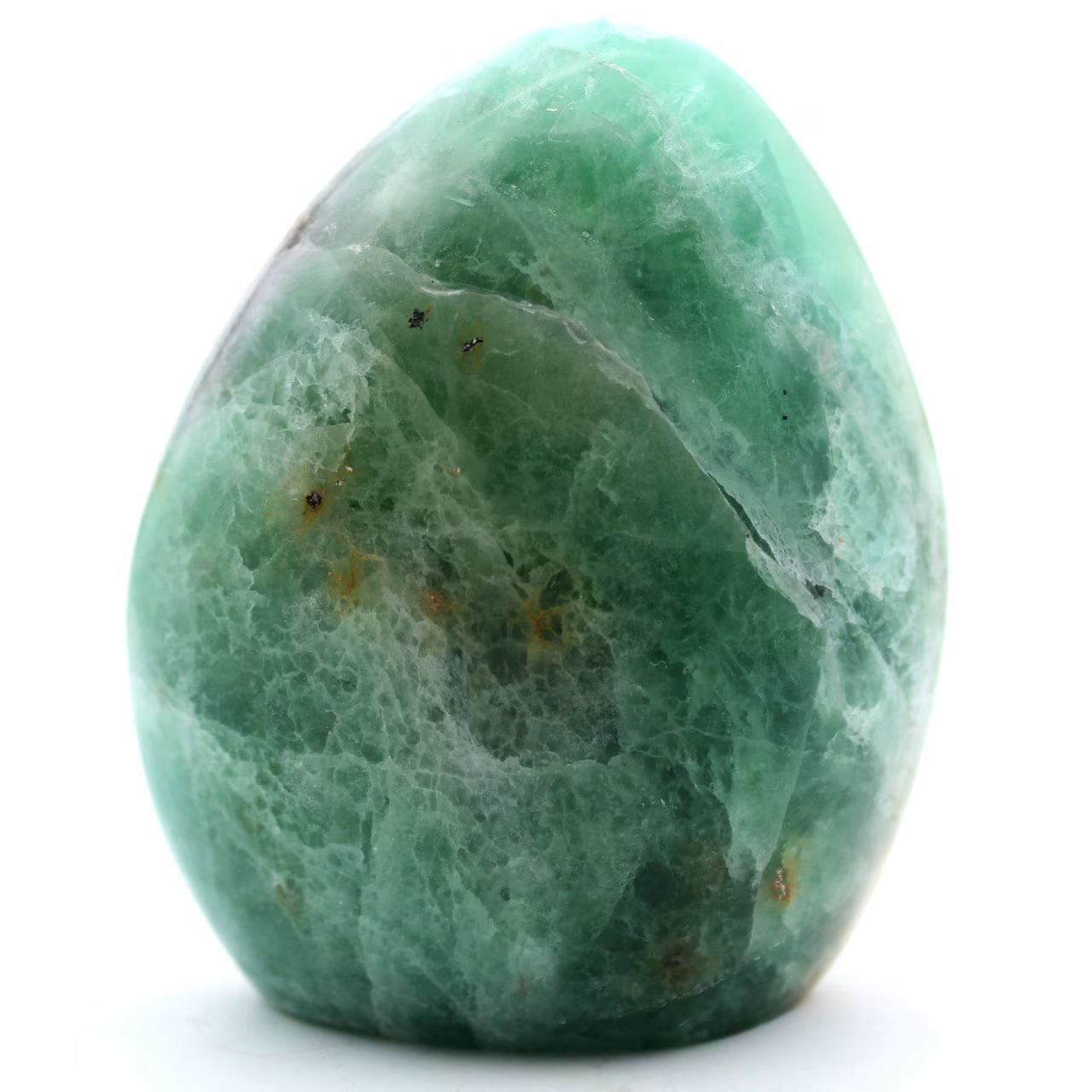 Bloque de fluorita verde natural pulido