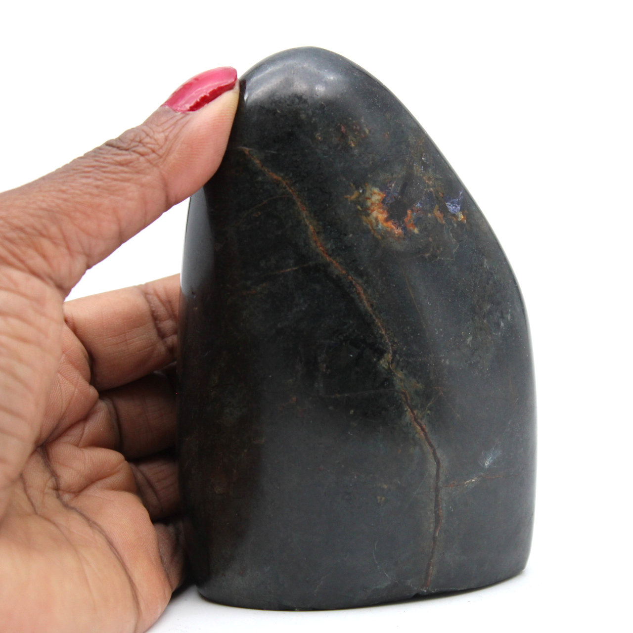 Piedra de turmalina negra de forma libre