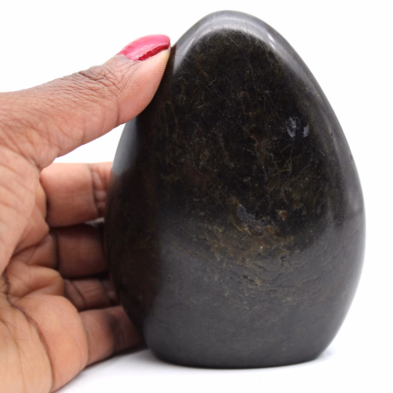 Turmalina negra pulida de Madagascar