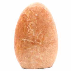 Bloque de piedra de luna rosa microlina natural pulido
