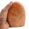 Piedra de luna de microlina rosa de forma libre - 1