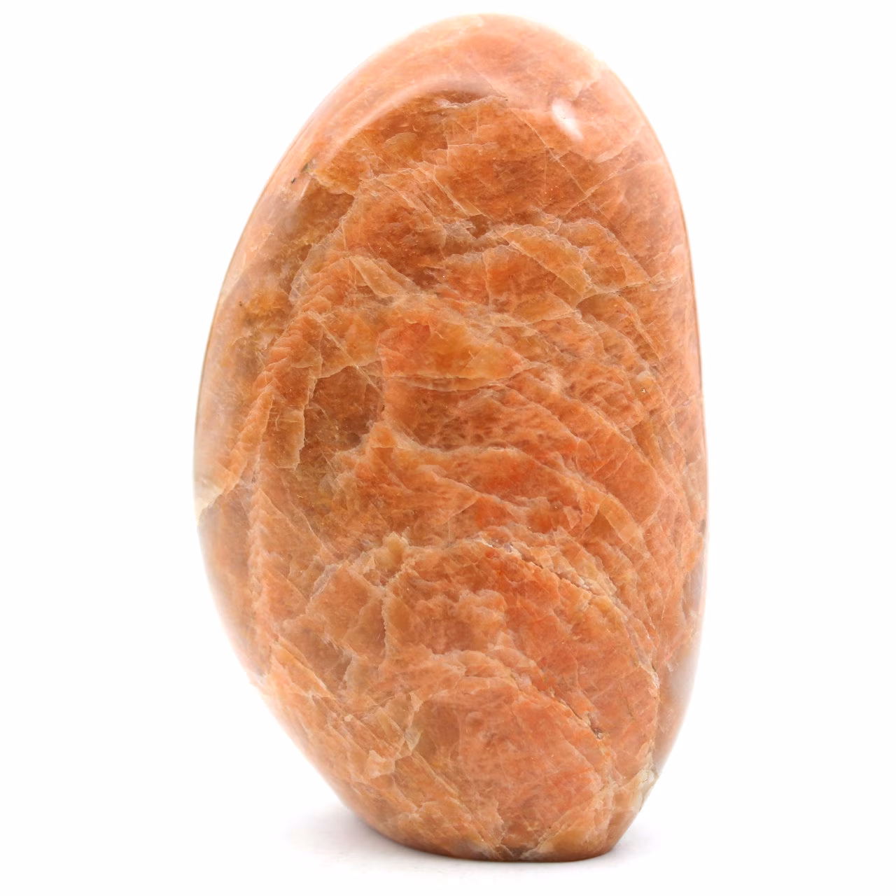 Piedra de luna de microlina rosa pulida