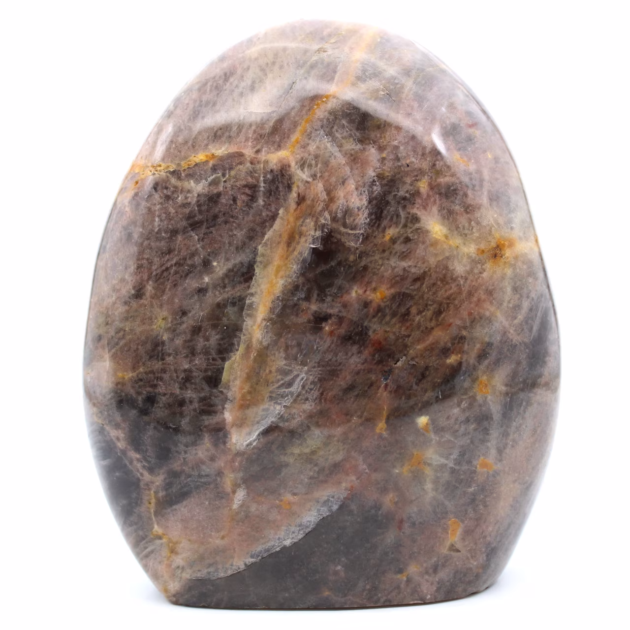 Piedra lunar negra Microline de forma libre
