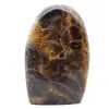 Piedra de luna negra microlina natural pulida - 0